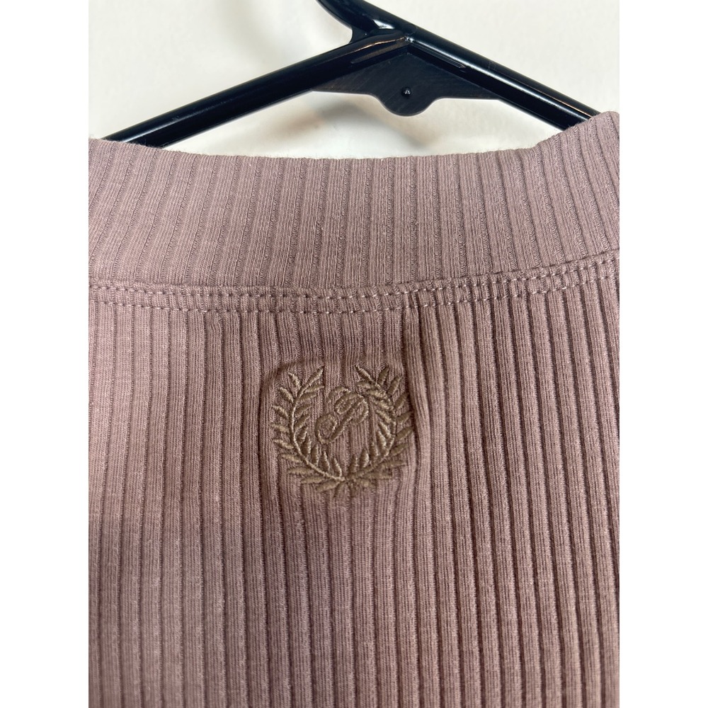 PINK Victoria's Secret Ribbed Long Sleeve Crew Neck Mini Dress Mauve Size Large - Picture 4 of 5